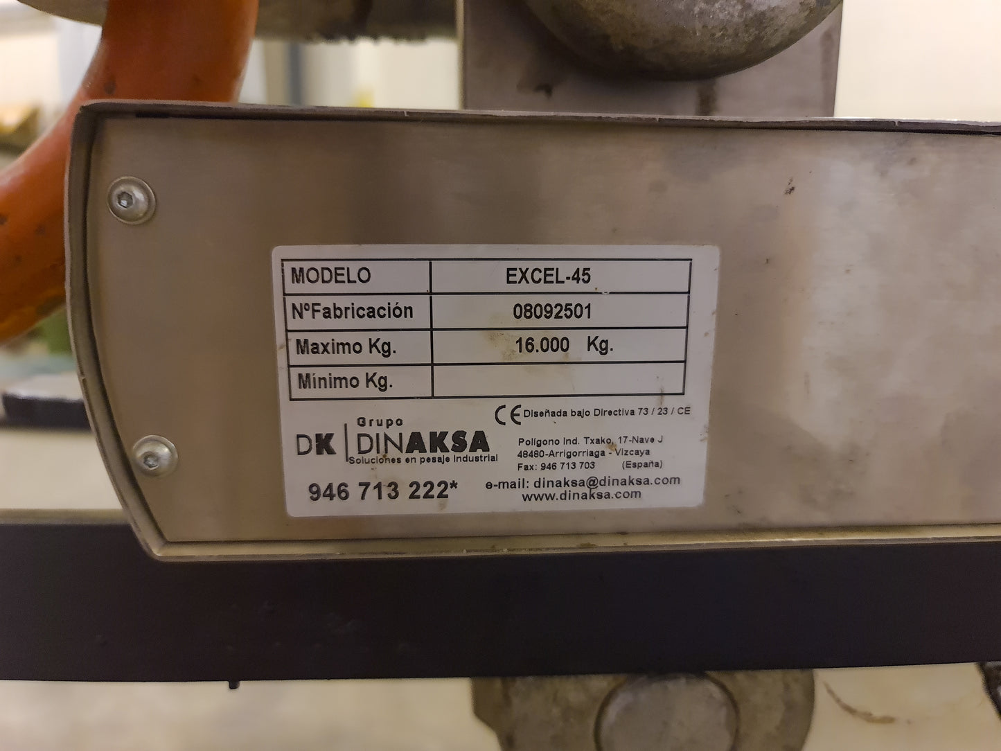 Báscula gancho grúa DINAKSA 16Tn