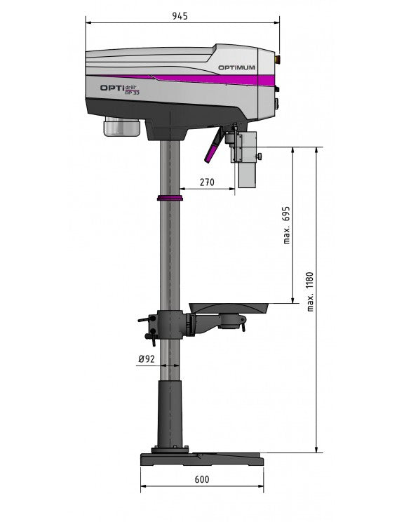 Taladro de columna DP 33